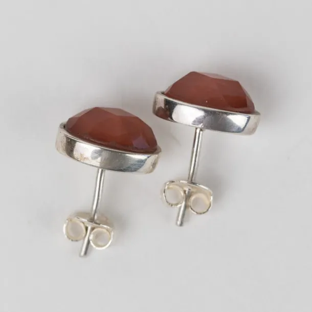 Cherry Quartz Stud Earrings