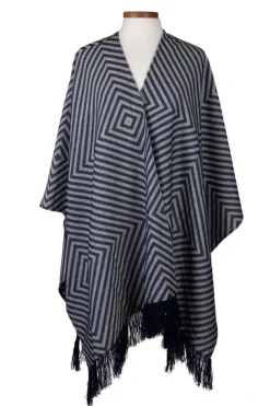Chevron Stripe Poncho