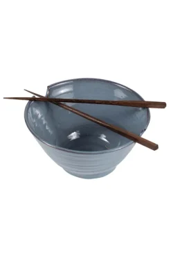 Chopsticks & Blue Bowl Set
