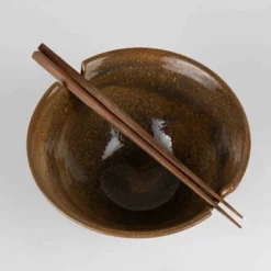 Chopsticks & Terracotta Bowl Set