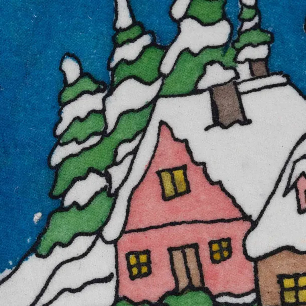 Christmas Cards - Nativity & Trees - Set of 4