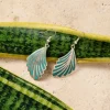 Cila Turquoise & Metal Dangle Wing Earrings