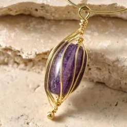 Clarity Amethyst Hoop Earrings
