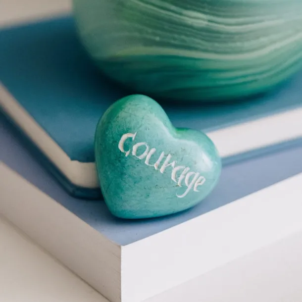 Courage Heart Paperweight