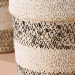 Dorakata Stitched Jute Basket - 5.5