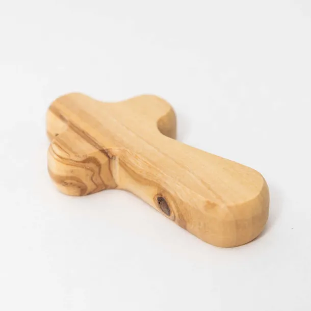 Duea Olive Wood Pocket Prayer Cross