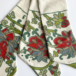 Embroidered Floral Christmas Stocking