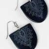 Etched Medallion Tagua Earrings
