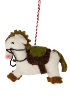Felt Saddled Horse Ornament