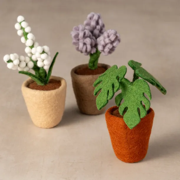 Felted Flower Pot - Hyacinth