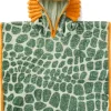 FIERCE CREATURE TOWEL green/orange, one size