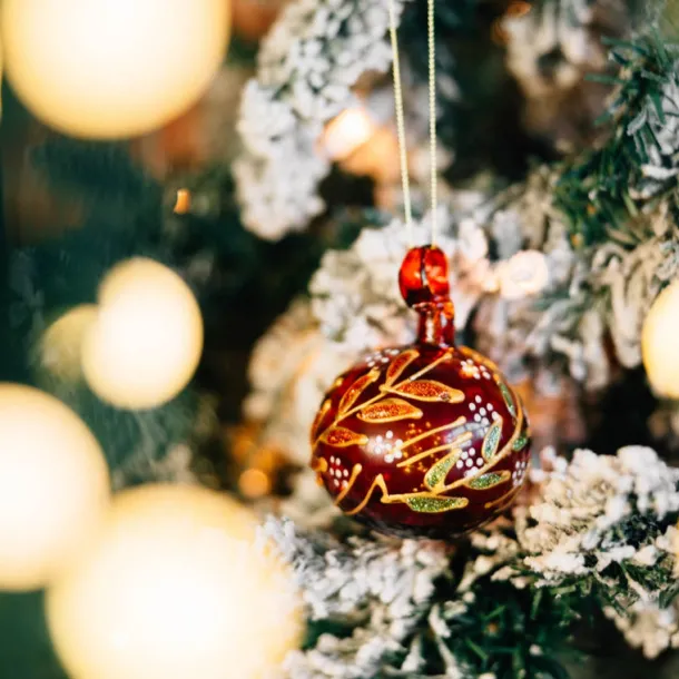 Firelight Glass Bulb Ornament
