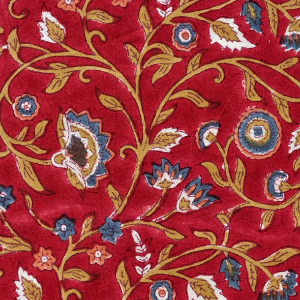 Floral Blooms Red Tablecloth