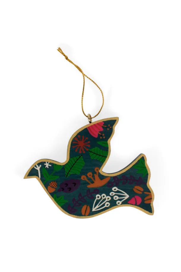 Flowered Dove Ornament