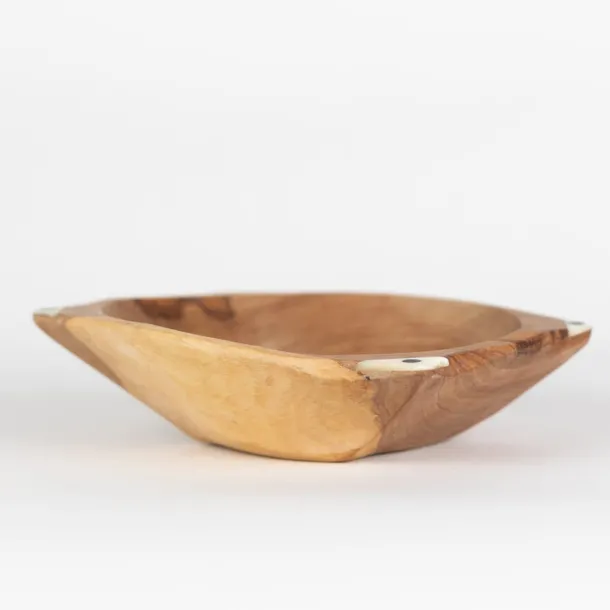 Four Corners Olive Wood Serving Bowl
