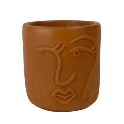 Full Lashes Terracotta Face Planter