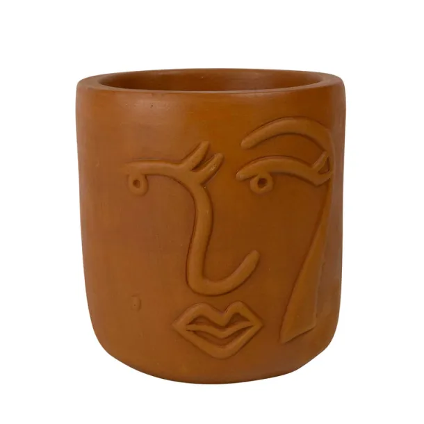 Full Lashes Terracotta Face Planter
