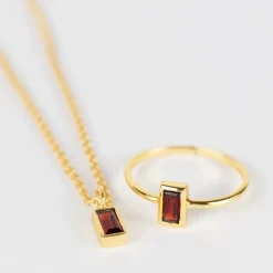 Garnet Gold Necklace