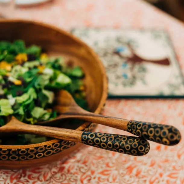 Gather Round Wood Salad Servers
