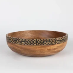 Gather Round Wood Serving Bowl