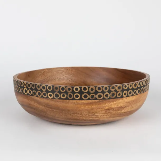 Gather Round Wood Serving Bowl