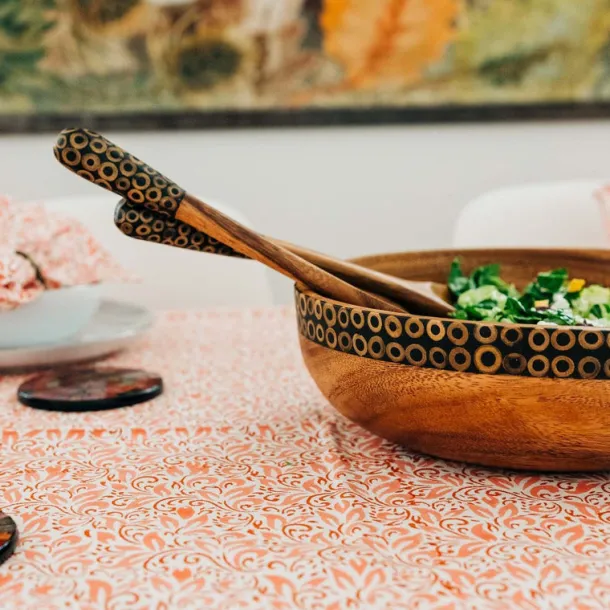 Gather Round Wood Serving Bowl