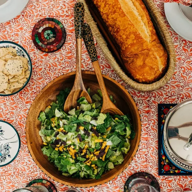 Gather Round Wood Serving Bowl