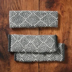 Geometric Alpaca Wool Wrist Warmers