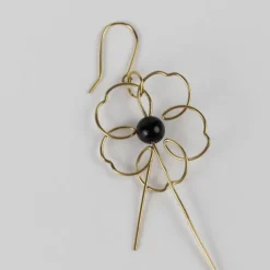 Gilded Floral Silhouette Earrings