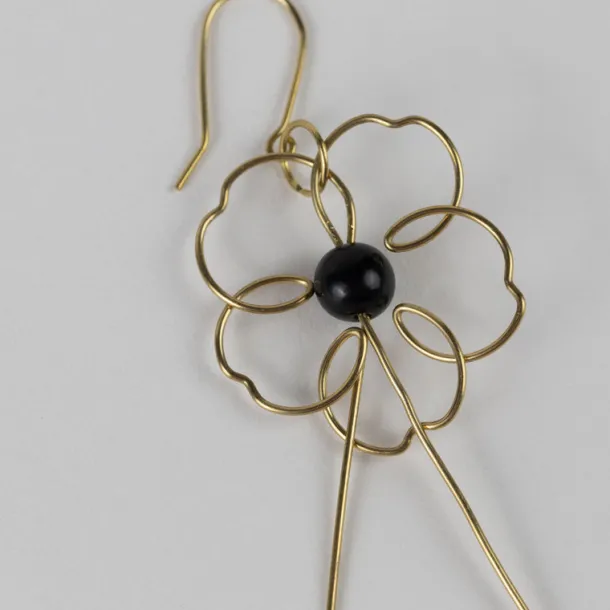 Gilded Floral Silhouette Earrings