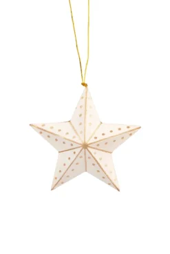 Gold & White Star Ornament