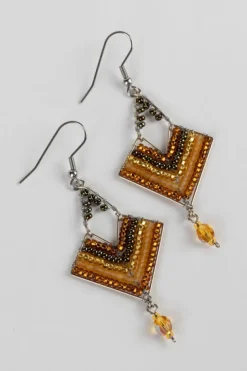 Gold Dust Beaded Earrings