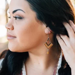Gold Dust Beaded Earrings