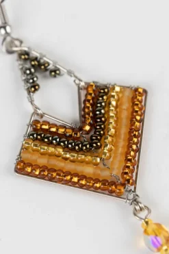 Gold Dust Beaded Earrings