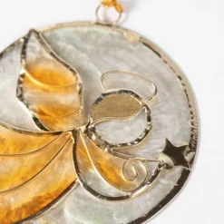 Golden Angel Capiz Ornament
