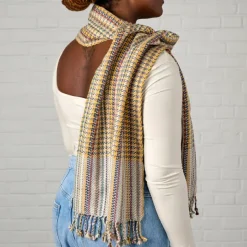 Golden Hour Cotton & Banana Fiber Scarf