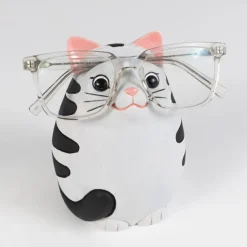 Gray Cat Eyeglass Holder