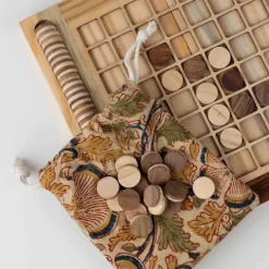 Handcarved Wood Reversi Game