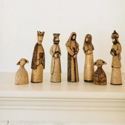 Hand-Carved Wooden Nativity