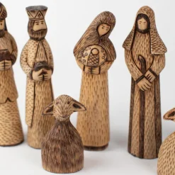 Hand-Carved Wooden Nativity