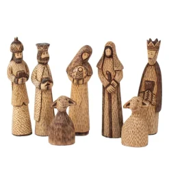 Hand-Carved Wooden Nativity