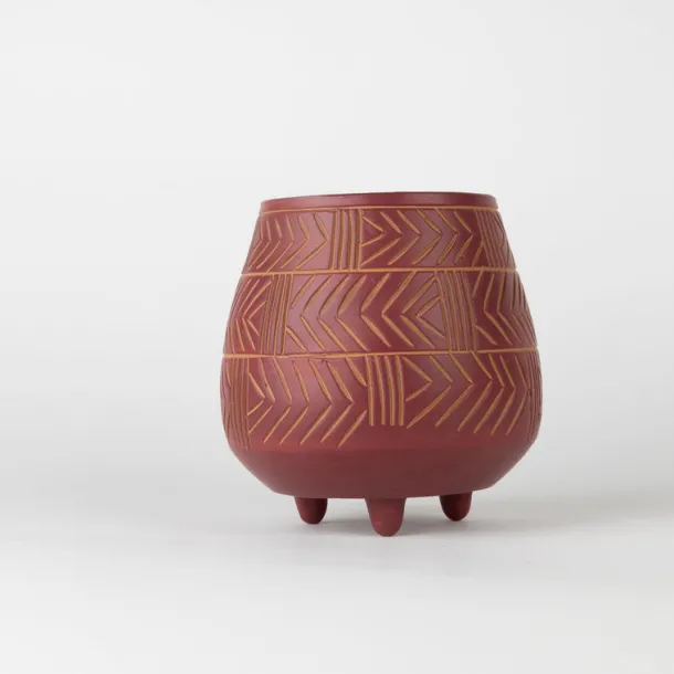 Hattaya Red Terracotta Planter with Feet
