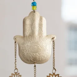 Hema Hamsa Recycled Iron & Glass Chime