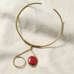 Hiari Asymmetrical Brass Choker
