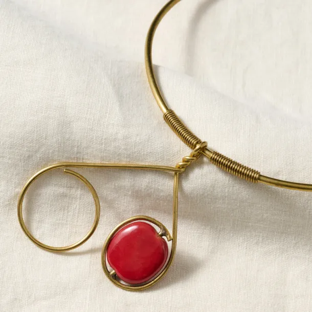Hiari Asymmetrical Brass Choker
