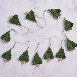 Holly Jolly Trees Crochet Garland