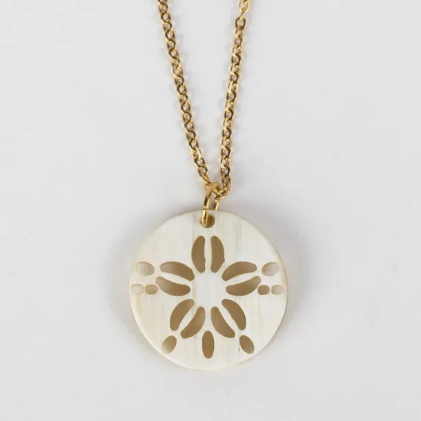 Horn Sand Dollar Pendant Necklace
