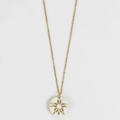 Horn Sand Dollar Pendant Necklace