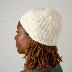 Ivory Wool Knit Hat