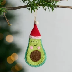 Jingle Bell Guac Felt Avocado Ornament